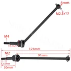 Переднийзадний Универсальный приводной вал для RC 1:10 электрический Himoto E10MT E10MTL Bowie Monster Truck, запасные части 33604, 2 шт.