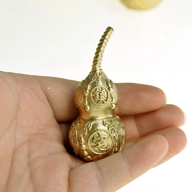 Китайский Fengshui Ву Лу Hu Lu miniaturas медный амулет в форме тыквы медное антикварное