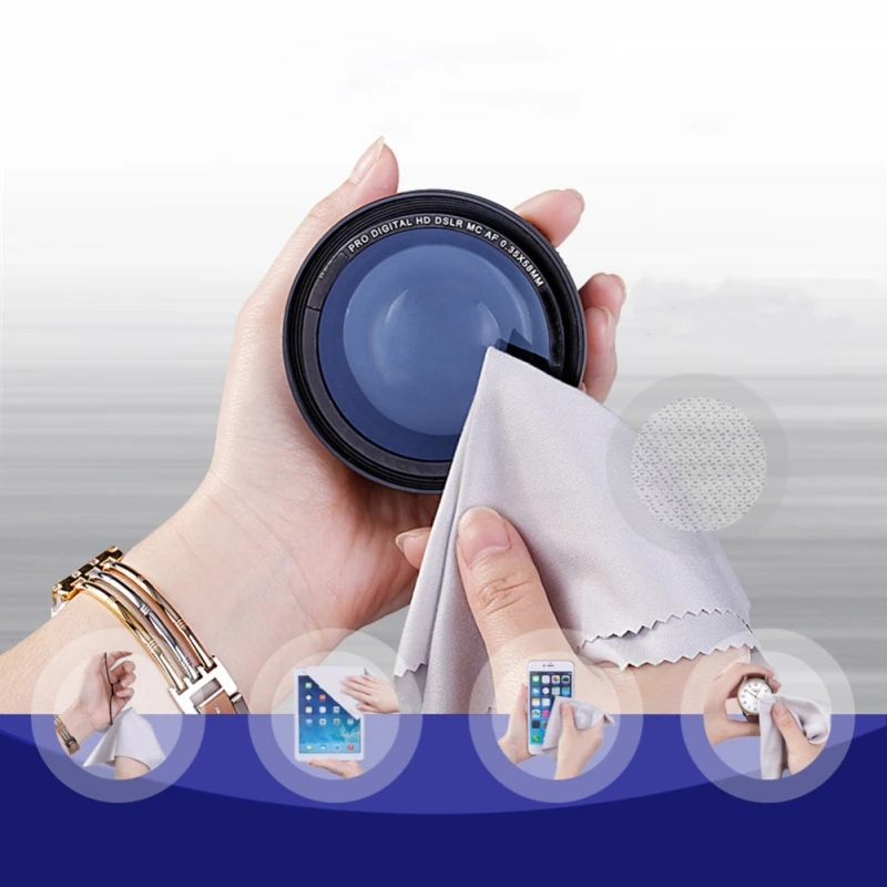 10PCS Lens Clothes Glasses Fiber Cloth Microfiber Phone Screen Cleaner Sunglasses Camera Duster Wipe Eyewear Accessorie | Аксессуары для