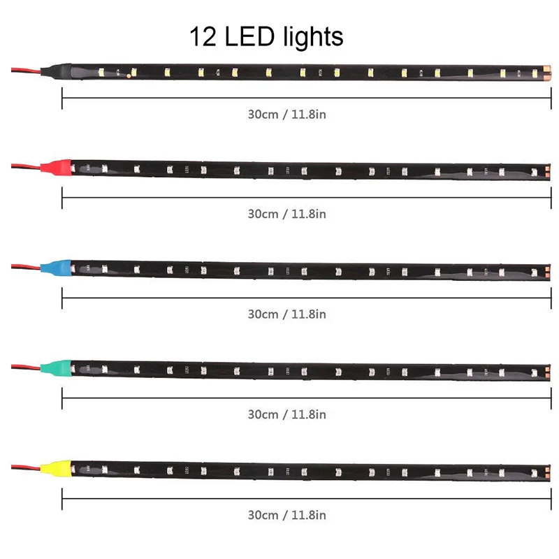 2 шт. высокая мощность 30 см декоративная светодиодная лента 5050 SMD