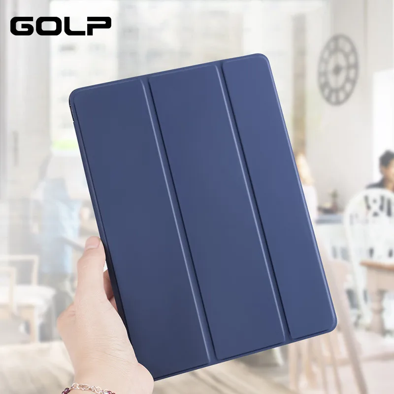 GOLP смарт чехол из искусственной кожи для ipad 9 7 2017 2018 5 го 6 поколения Чехол книжка