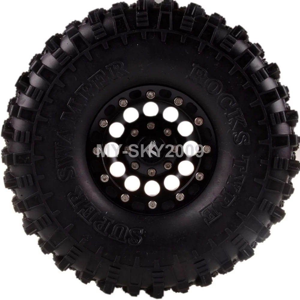 Колесные диски Rock Crawler 1 9 дюйма с алюминиевым Beadlock и шиной Super Swamper 120 мм 1060-7037 для