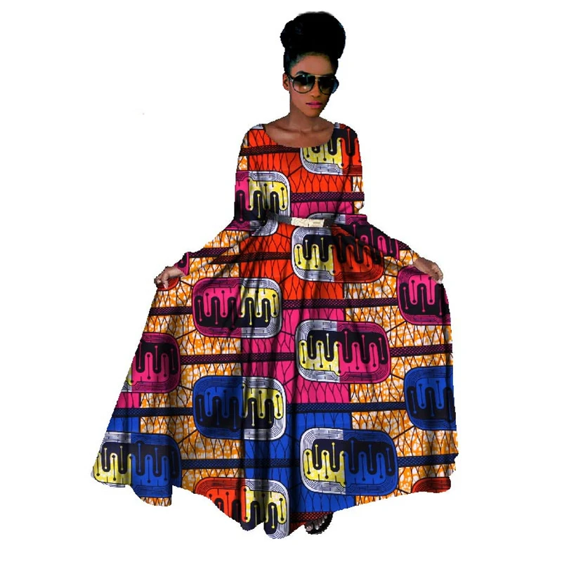 Новая мода 2019 африканские платья для женщин Vestidos длинный рукав африканская
