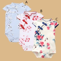 chinese wind baby clothing national wind cheongsam linked kazakhstan pure cotton baby summer clothes thin women