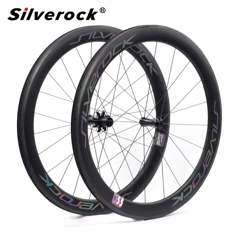 SILVEROCK велосипеды UD Carbon 700C колеса шоссейные бескамерные 38 мм 55 20/24 ч 100 130 Wheelset