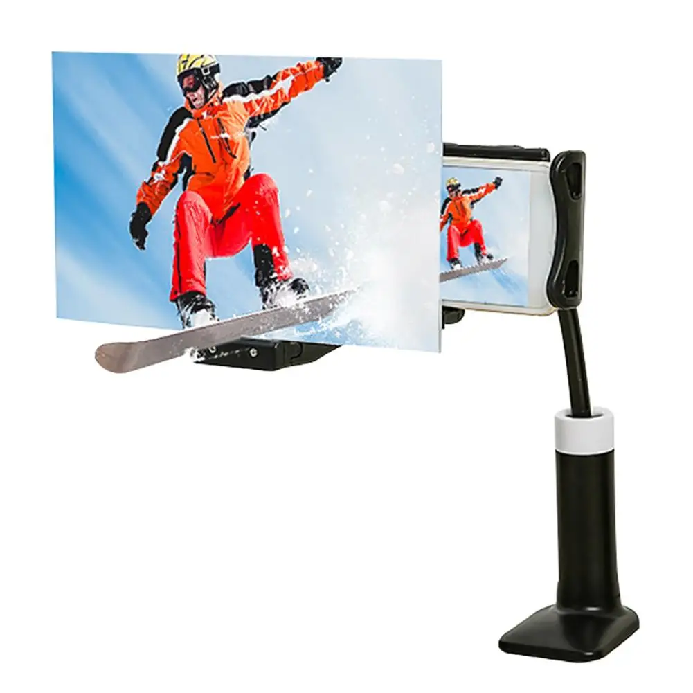 Universal 3D HD Mobile Phone Screen Enlarge Magnifier Movies Amplifier With Bluetooth SpeakerPhone Bracket Stand Holder Desktop | Мобильные