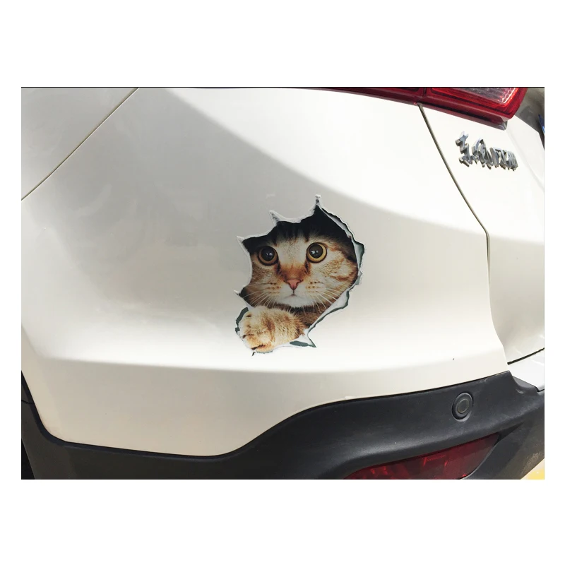 3D Cat яркие моделирования наклейки для автомобиля ноутбука Наклейка Холодильник