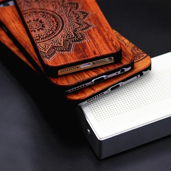 Винтаж Дизайн татуировки из дерева ручной работы чехол для iPhone 5 5s 6 6s Plus ПК