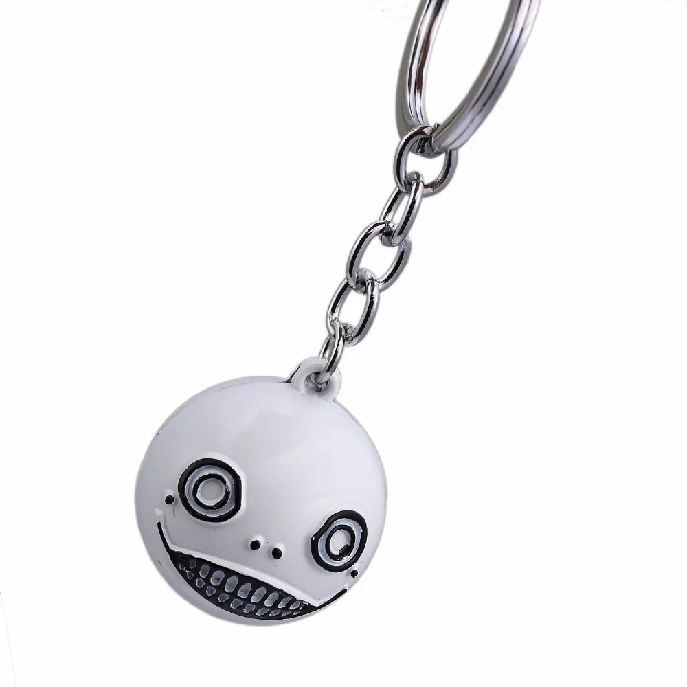 Game NieR Automata Keychain Robot 2B Emil No2 Type B Key Ring Big Face Ball Car Chain Figure Chaveiro For Men HC125 | Украшения и