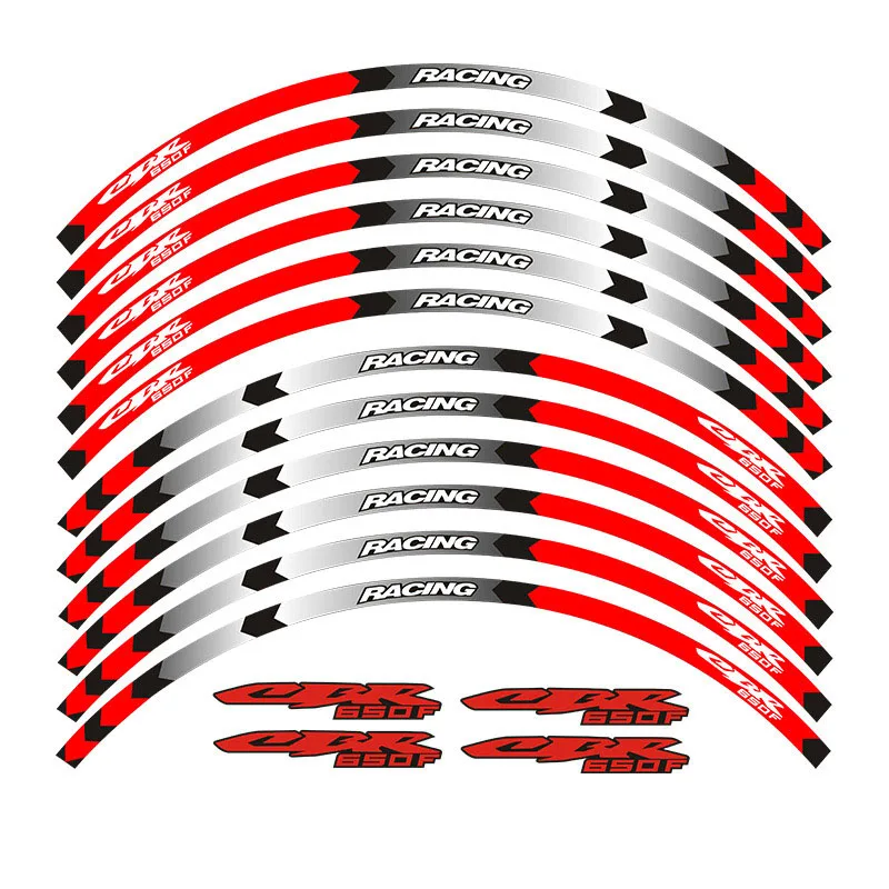 Motorcycle front and rear wheels Edge Outer Rim Sticker Reflective Stripe Wheel Decals For CBR650F cbr650f | Автомобили и