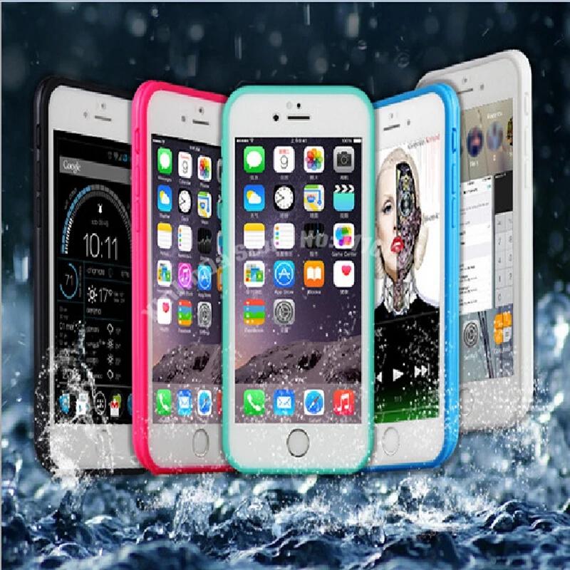 

10piece Top quality Waterproof phone case! Shockproof TPU+PC Waterproof Screen Touch Phone Cover for iphone 5s 6 6s 6plus 6splus