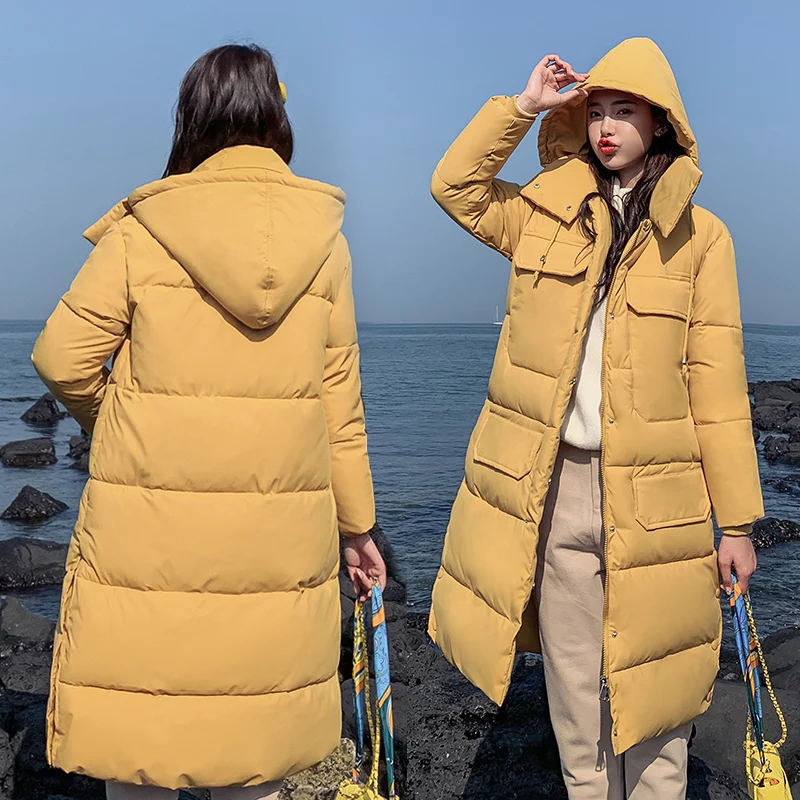 S-3XL autumn winter Women Plus size Fashion cotton Down jacket hoodie long Parkas warm Jackets Female coat clothes | Женская одежда