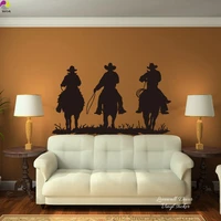 large horse riding wall sticker living room 3 cowboy horses mustang farm animal wild west wall decal bedroom kids room vinyl diy