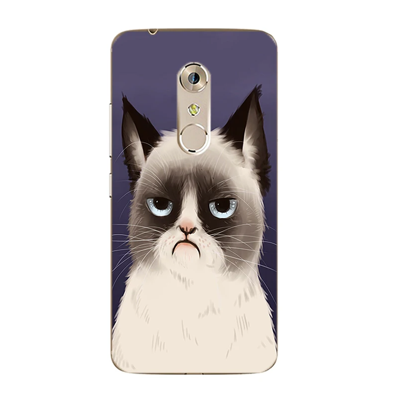 DIY чехол для телефона ZTE Axon 7 Mini A2017 Nubia Z11 MAX Z9 Мягкий ТПУ с принтом кота|phone cases|case for