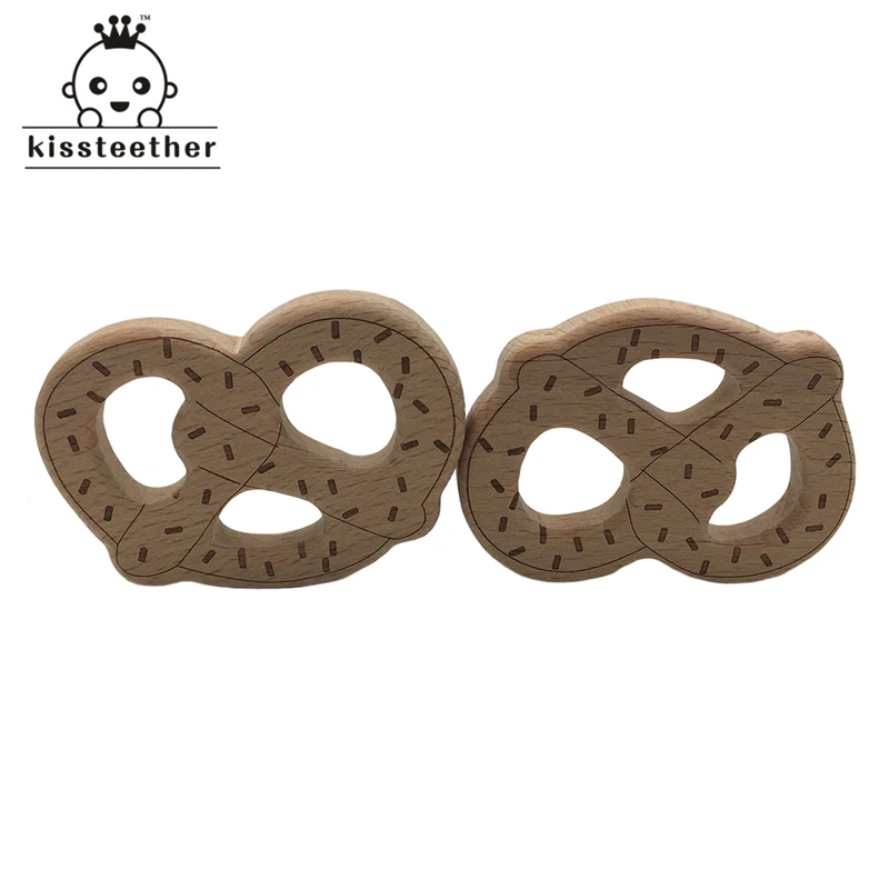 Деревянная хлебная палочка деревянный Прорезыватель для зубов pretzels жевательная