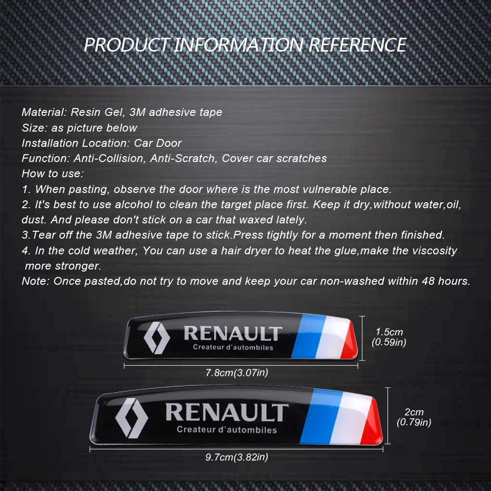 

100 sets Car Door Stickers For Renault