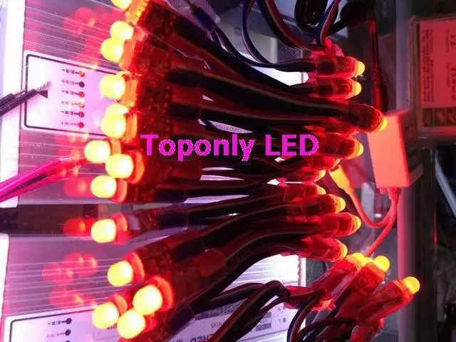 СВЕТОДИОДНАЯ Гирлянда RGB DC5v 12 мм для Рождественского украшения меняющая цвет