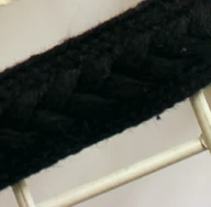 black 8 ярдов/партия, Ширина 1,5 см, хлопок, разные цвета, плетеная веревка, крученые хлопковые шнуры, ширина 15 мм, веревки для декора - Цвет: black