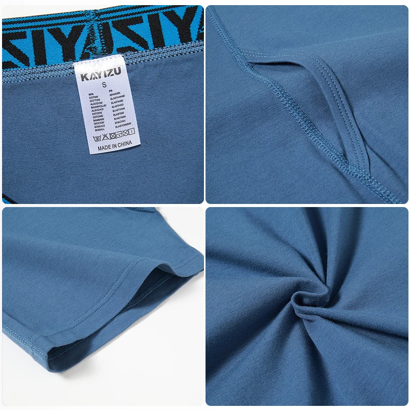 KAYIZU 3 шт. Мужское нижнее белье однотонные хлопковые боксеры размера плюс мужское