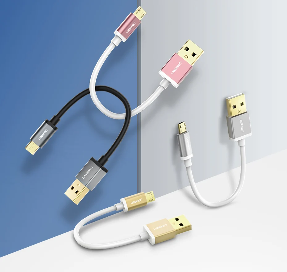 Ugreen 2.4A Micro USB-USB кабель для быстрой зарядки USB кабель для передачи данных для Xiaomi samsung huawei Tablet Android Micro USB шнур зарядного устройства