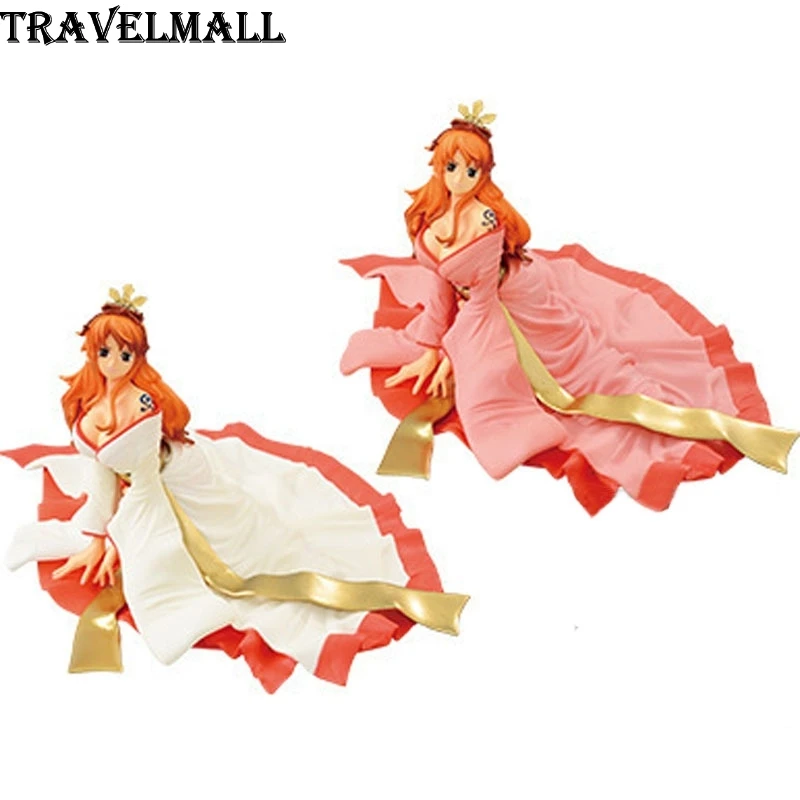 Travelmall Новый в коробке аниме Белый Красный кимоно Nami 8 см ПВХ фигурку Модель