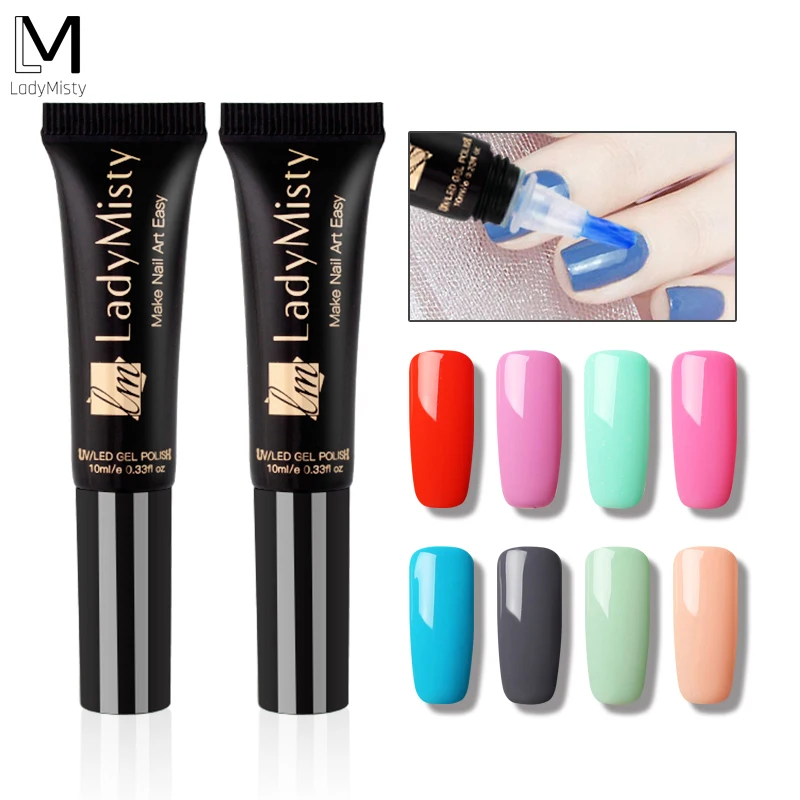 Ladymisty гель новый дизайн 8 мл LM31 58 Одноцветный лак для ногтей замачиваемый Гель