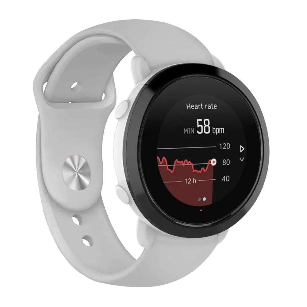 Силиконовый сменный Браслет для наручных часов Ремешок для SUUNTO 3 Фитнес Смарт-часы спортивный браслет ремень - Цвет: Gray
