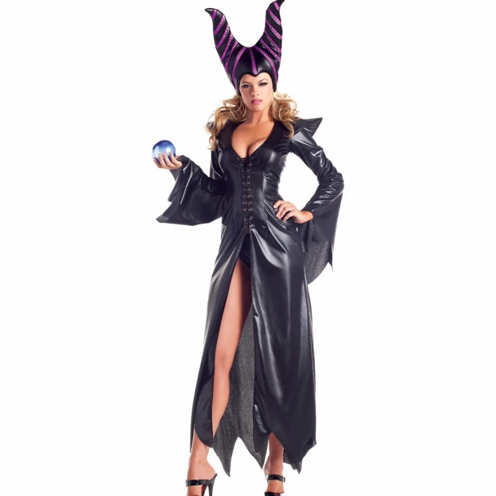 Маскарадный костюм Maleficent для Хэллоуина женская одежда темной колдуны взрослых DS