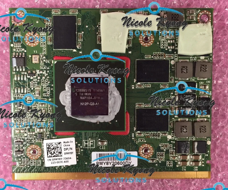 Видеокарта Fermi Quadro для Dell Alienware M15X R1 R2 Precision M4600 M6600 Q2000M 2000M 2G DDR3 PMY8Y VGA Dell|ddr3 vga|alienware