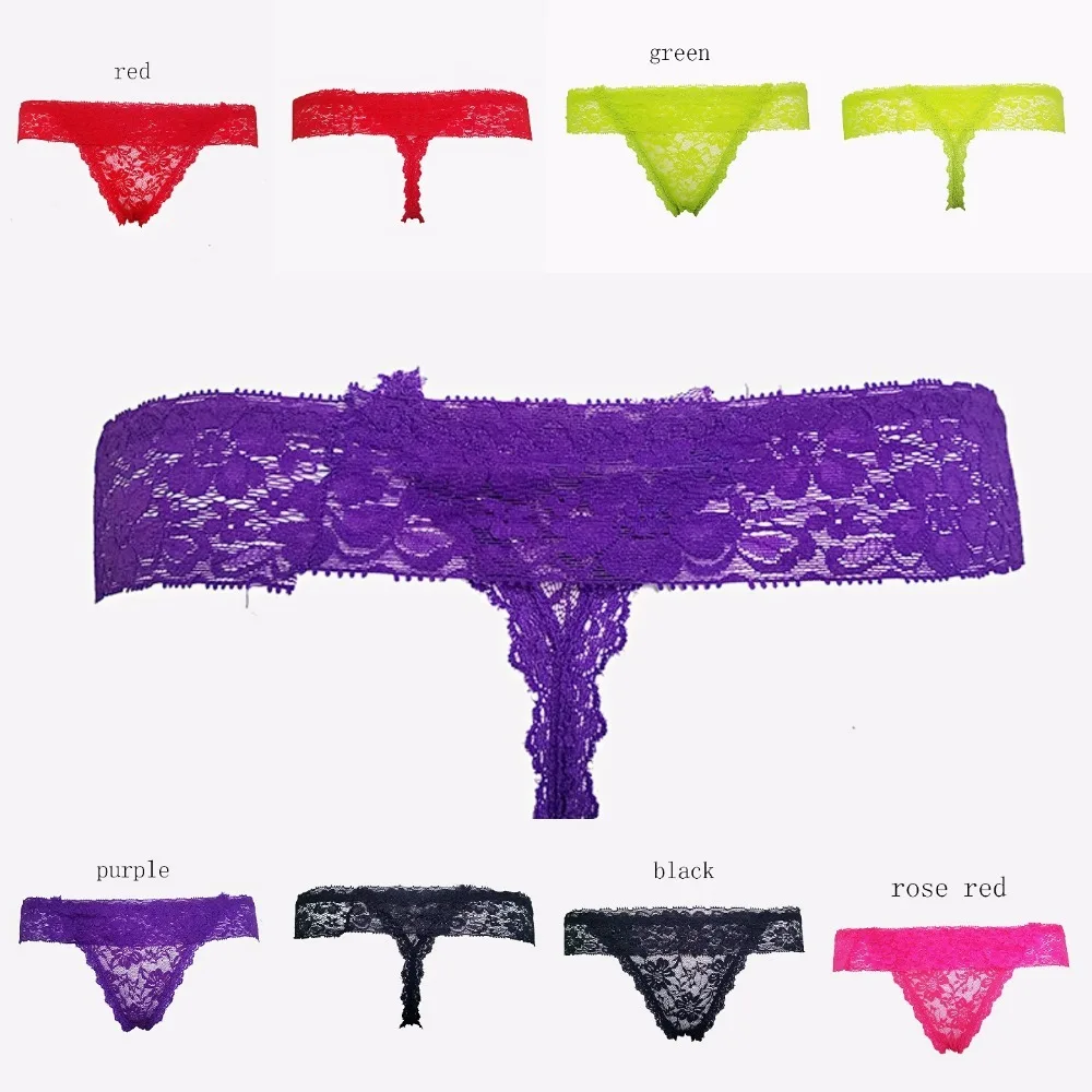 6 видов цветов женские сексуальные трусики-стринги женское нижнее белье