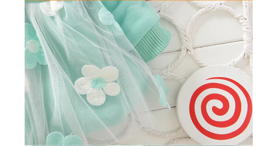 Модная осенняя куртка для маленьких девочек пальто толстая кружевная с бантом