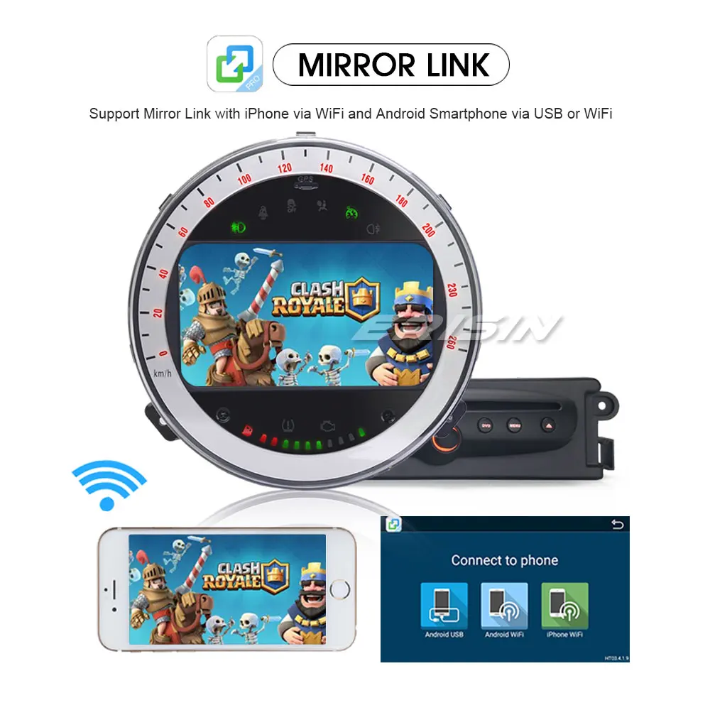 Erisin ES4717B 7 &quotAndroid 1 автомобильный DVD DAB + gps DVR для Mini Cooper|7&quot android|car dvd androiddvd car android |