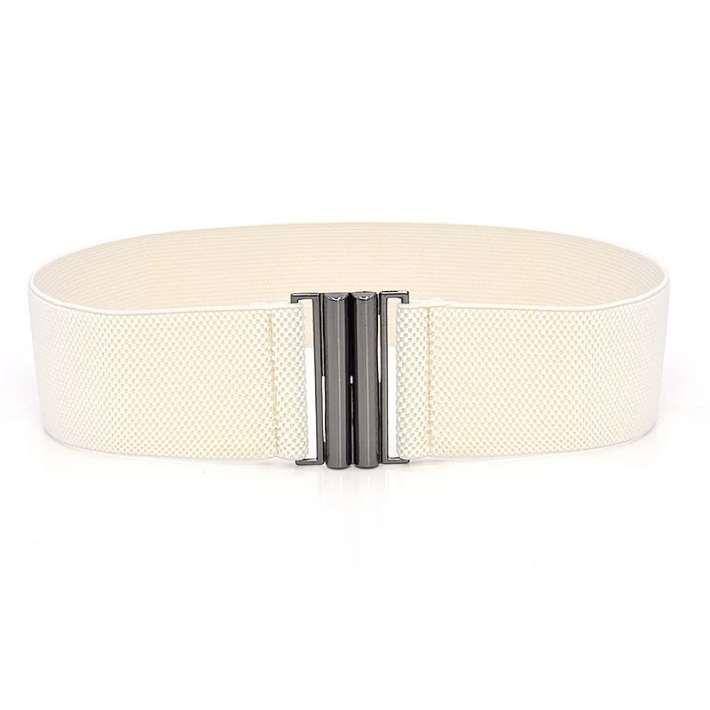 Waist Belt Women Wide Elastic Dress Belt GLRSBUTY Accessories Stretch Elastic Wide Corset Waist Metal Buckle