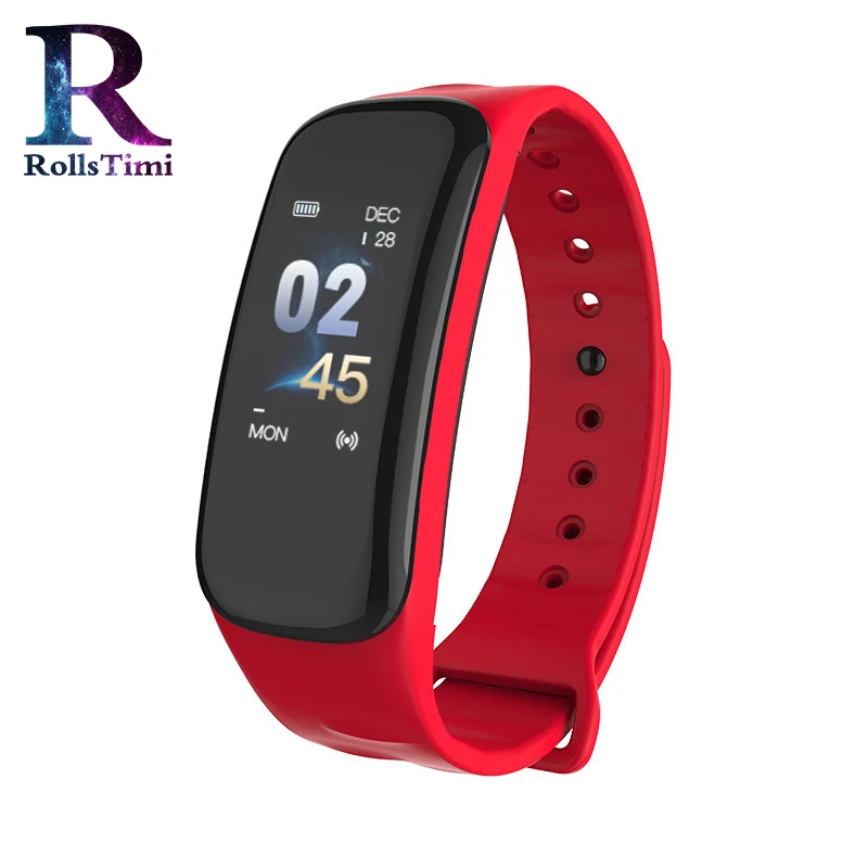 Red RollsTimi повседневные мужские умные браслеты сердечный ритм SmartWatch женские фитнес-трекер шагомер спортивные наручные часы IOS Android - Цвет: Red
