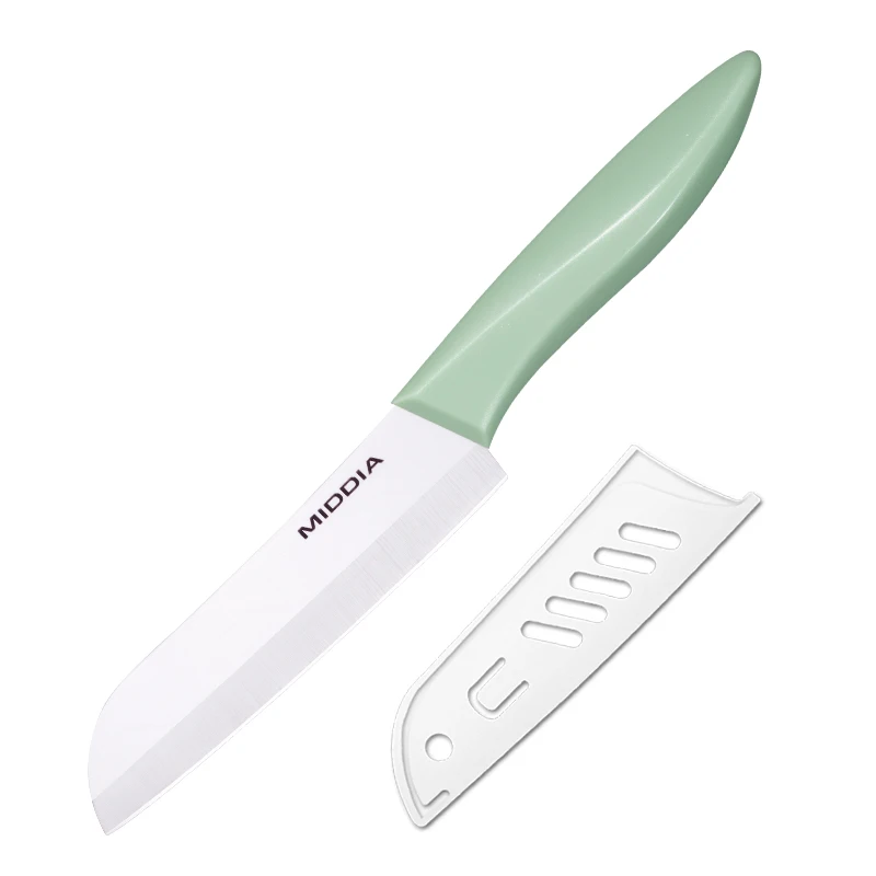 conch green 5 дюймов кухонный керамический нож Santoku нож для суши резки Ножи с оболочкой - Цвет: conch green