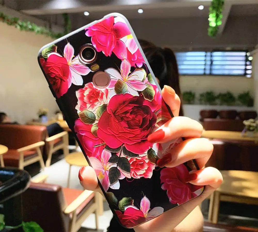 Чехол для Xiaomi Redmi 5 plus с 3d тиснением новый дизайн Мягкая силиконовая задняя крышка