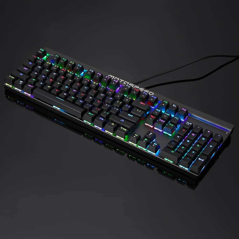 Motospeed CK103 104 клавиши NKRO USB Проводная RGB подсветка Механическая игровая клавиатура