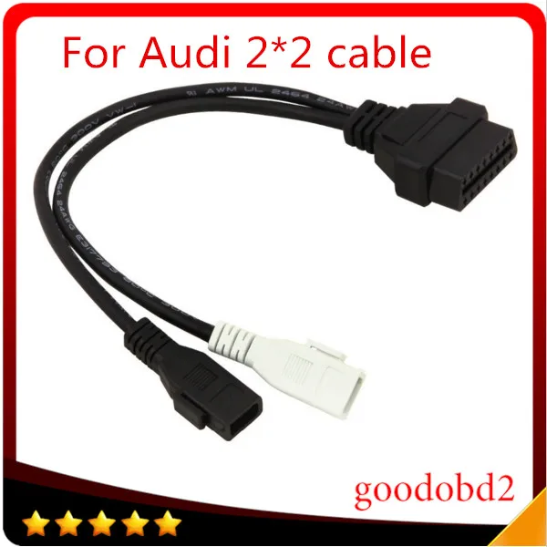 

Кабель 2x2 для Audi/VW/Seat/Skod, 16-контактный разъем адаптера OBD 2 OBDII, автомобильный диагностический кабель