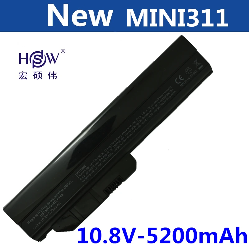 HSW 5200mah Аккумулятор для ноутбука HP COMPAQ Mini 311c 1000 1010EH 311 HSTNN OB0N IBON Q44C|battery for hp|laptop battery