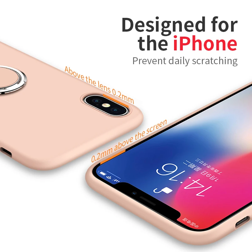 Кронштейн силиконовый для iPhone X Xs Max XR роскошный Магнитный чехол Простой