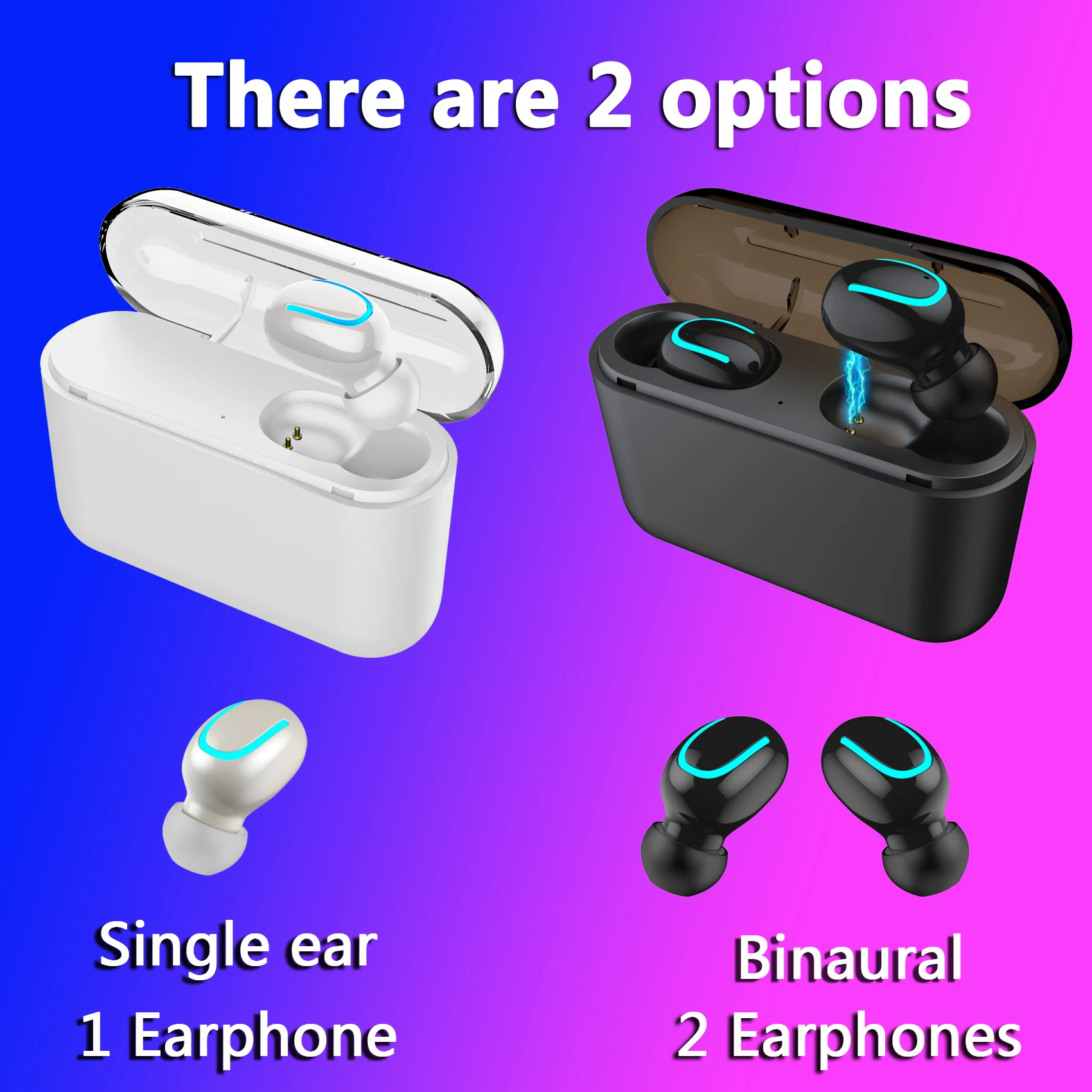 Беспроводные мини наушники Bluetooth 5 0 HBQ игровые спортивные вкладыши с зарядным