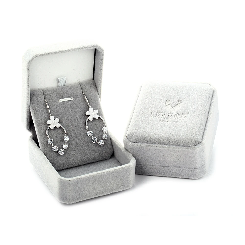 Women Dangle Drop Earrings with Circle Round AAA+ Cubic Zirconia Zircon Resin Flower and Pearl Earring Office Ladies | Украшения и