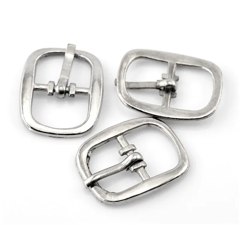 

20Pcs Belts Buckles Clasps Rectangle Metal Silver Tone For Clothing Bags Shoes DIY Finding 23x18mm(7/8"x6/8")