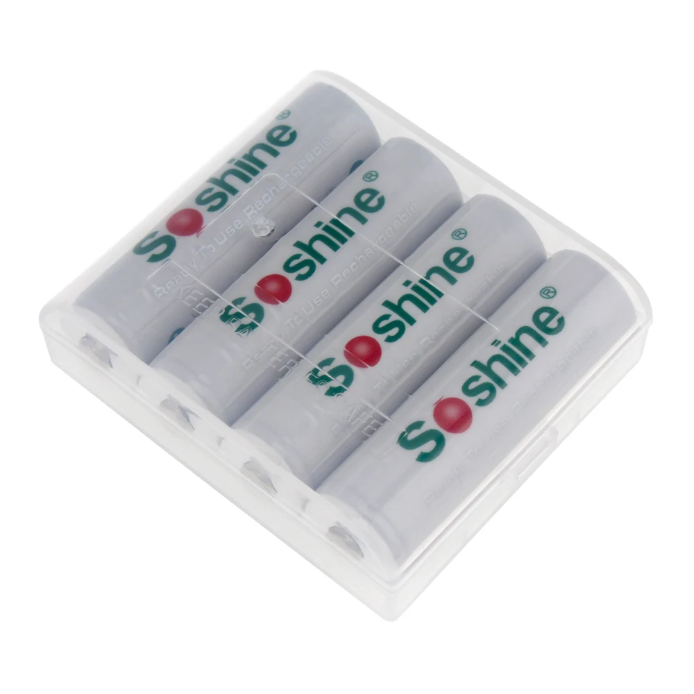 4 шт./лот Soshine 1 2 V 2600mAh AA Аккумуляторная батарея Ni-MH NiMH с низким саморазрядом +