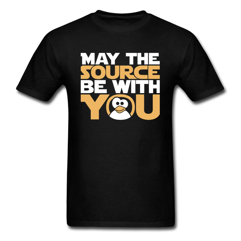 Новая футболка star Wars для мужчин Linux может быть с вами программатор пингвином