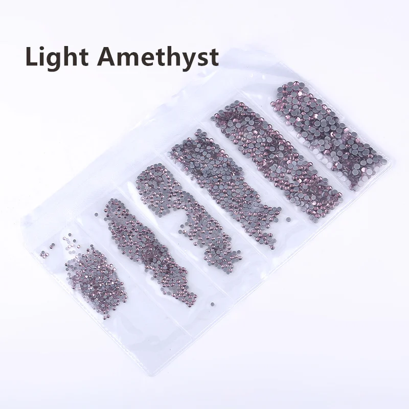 Light Amethyst Ss3-ss30, смешанный размер, стразы, кристалл AB, 1700 шт./лот, горячая фиксация, стразы, для рукоделия, сумки, одежды, обуви, нейл-арта - Цвет: Light Amethyst
