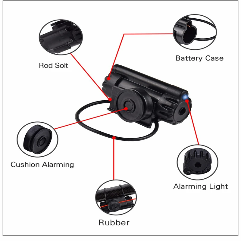 

Fishing Alerts Professional Bite Alarm Audio And Visual Alerts for Fishing Rod Fish Line Tackle Tool