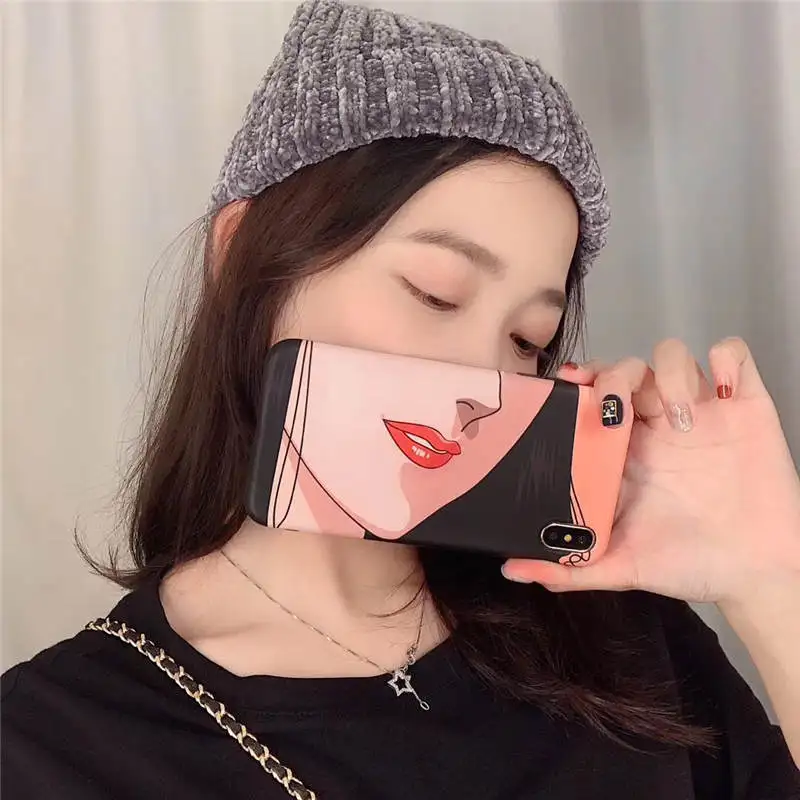 New Net Red Anime Cartoon Beautiful Girl Silicone Mobile Phone Case For Iphone 6 6S 7 8plus X Xs Xr Xsmax |