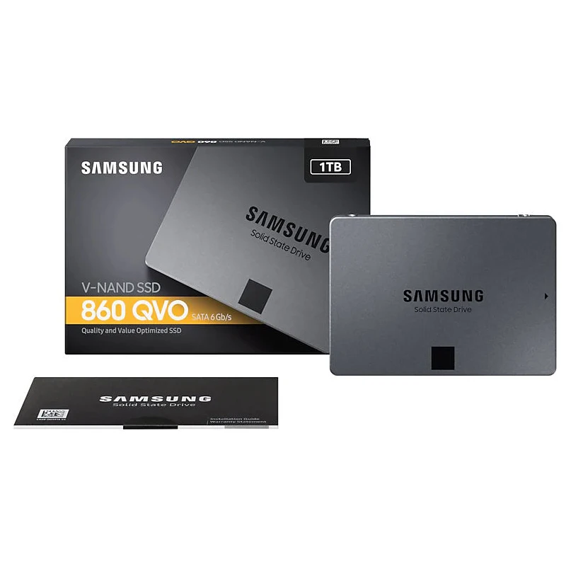 Внутренний твердотельный накопитель SAMSUNG SSD 860 QVO 1 ТБ 4 SATA3 6 2 5 дюйма для ноутбуков и