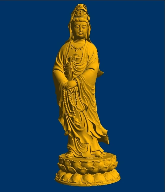 3d relief model for cnc in STL file format Goddess Of Mercy_12